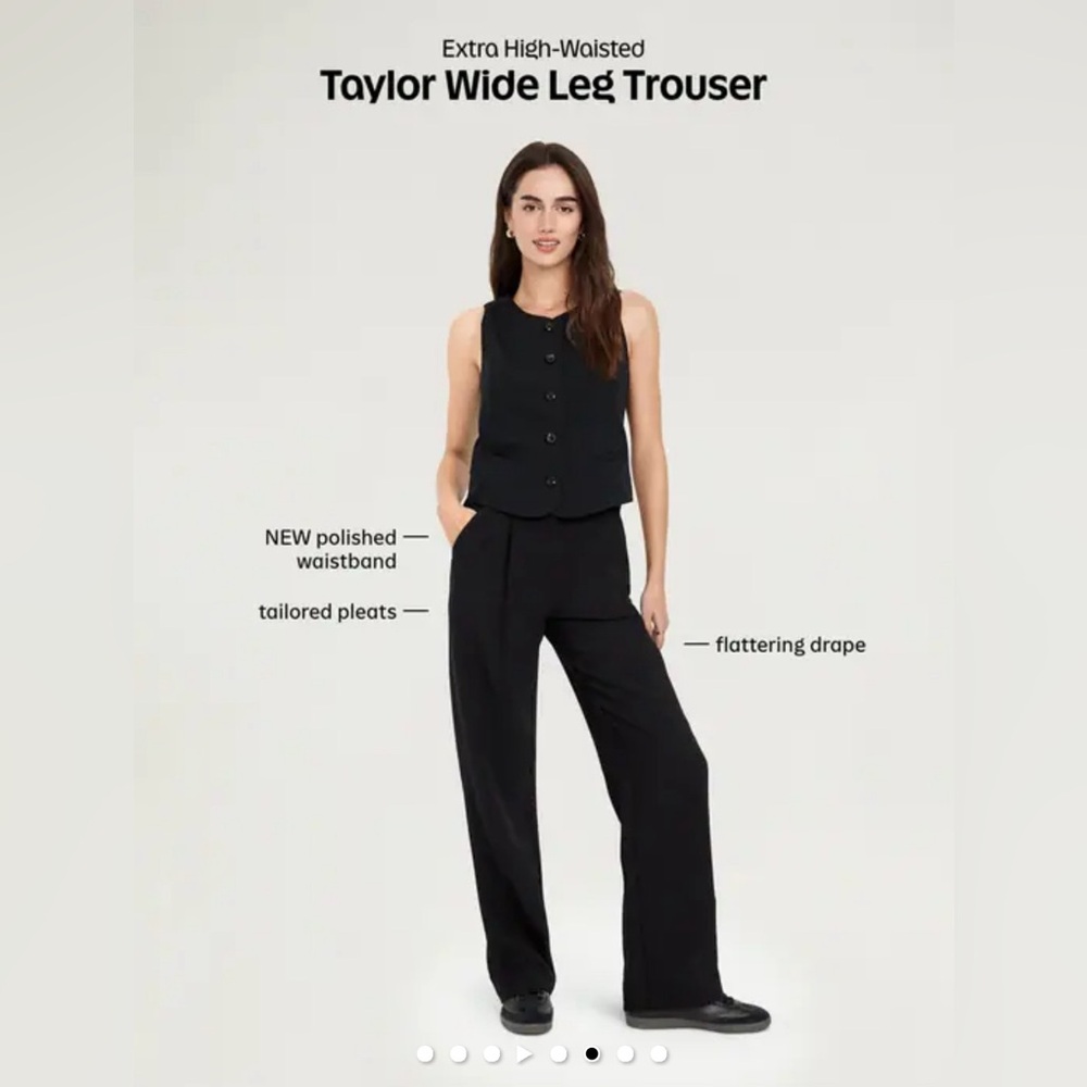 NWT Old Navy Extra High-Waisted Taylor Wide-Leg Trouser Pants in Black, sz 12P
